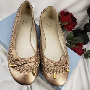 Shimmery Gold Flats, Preowned